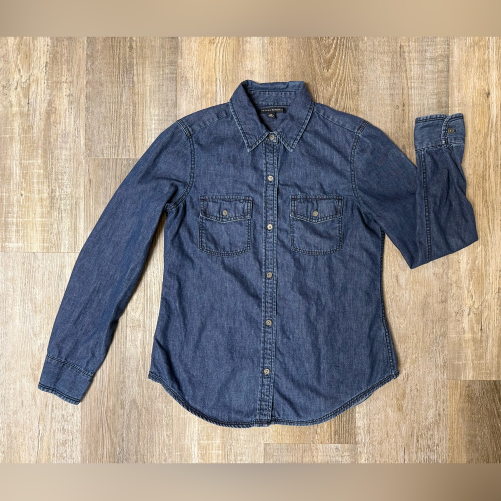 Banana Republic Dark Blue Denim Shirt (EUC)